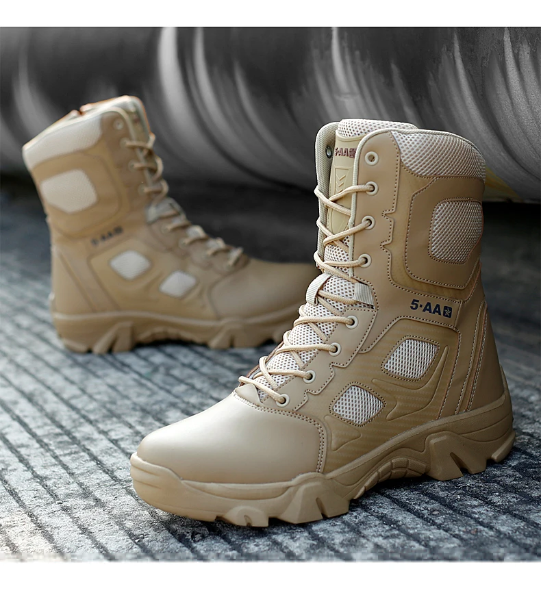 Bottes de sécurité imperméables de l'armée de la force spéciale pour hommes, chaussures de moto pour hommes, bottes skip DulBoots, rinçage au travail, hiver 2024 Bottes de sécurité imperméables de l'armée de la force spéciale pour hommes, chaussures de moto pour hommes, bottes skip DulBoots, rinçage au travail, hiver 2024