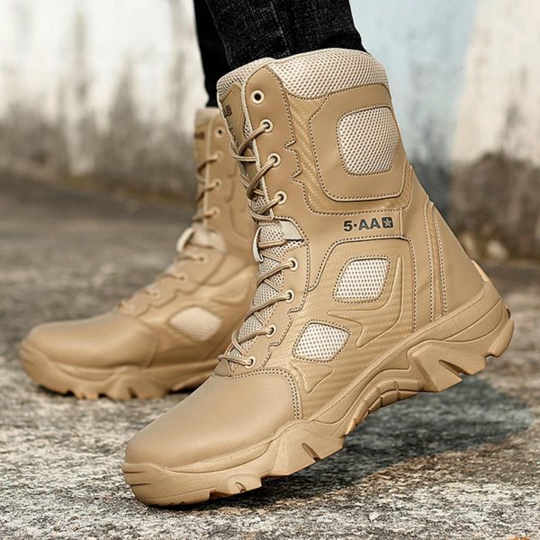Bottes de sécurité imperméables de l'armée de la force spéciale pour hommes, chaussures de moto pour hommes, bottes skip DulBoots, rinçage au travail, hiver 2024 – Image 6
