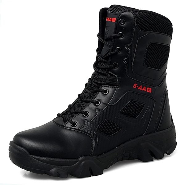 Bottes de sécurité imperméables de l'armée de la force spéciale pour hommes, chaussures de moto pour hommes, bottes skip DulBoots, rinçage au travail, hiver 2024