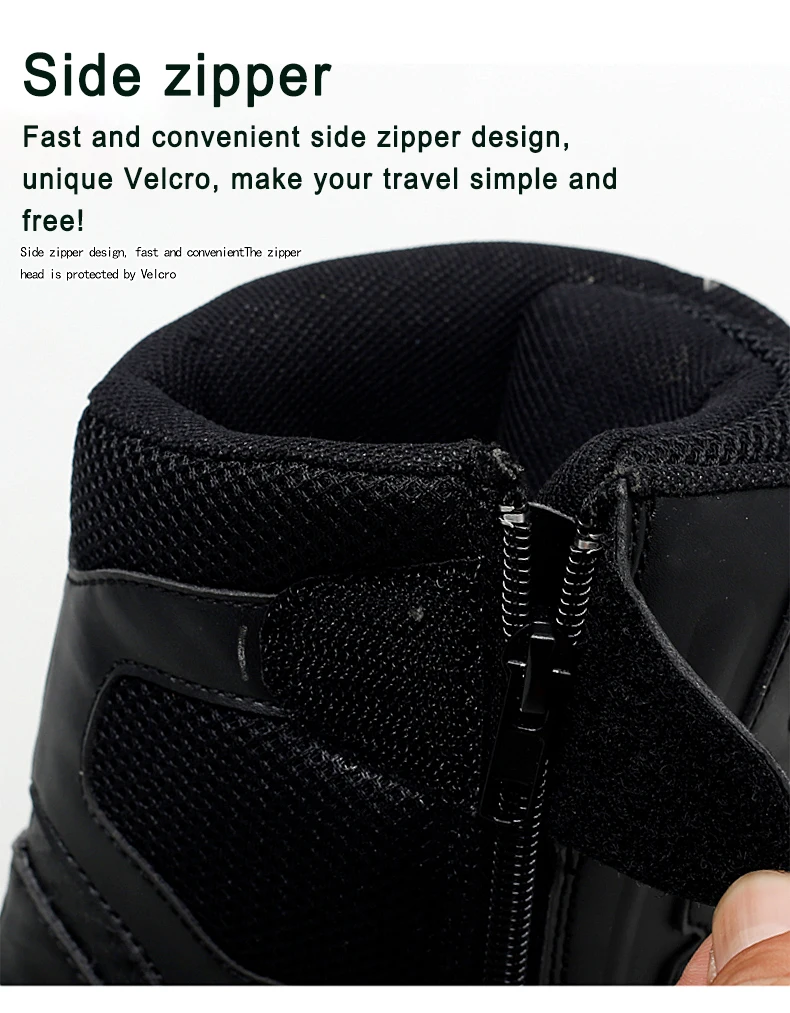 Bottes de sécurité imperméables de l'armée de la force spéciale pour hommes, chaussures de moto pour hommes, bottes skip DulBoots, rinçage au travail, hiver 2024 Bottes de sécurité imperméables de l'armée de la force spéciale pour hommes, chaussures de moto pour hommes, bottes skip DulBoots, rinçage au travail, hiver 2024