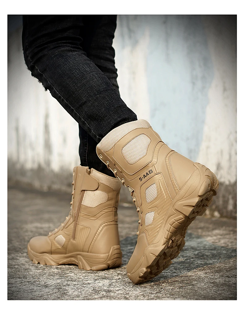 Bottes de sécurité imperméables de l'armée de la force spéciale pour hommes, chaussures de moto pour hommes, bottes skip DulBoots, rinçage au travail, hiver 2024 Bottes de sécurité imperméables de l'armée de la force spéciale pour hommes, chaussures de moto pour hommes, bottes skip DulBoots, rinçage au travail, hiver 2024
