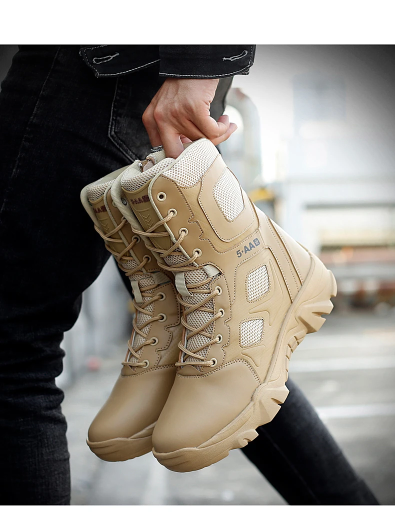 Bottes de sécurité imperméables de l'armée de la force spéciale pour hommes, chaussures de moto pour hommes, bottes skip DulBoots, rinçage au travail, hiver 2024 Bottes de sécurité imperméables de l'armée de la force spéciale pour hommes, chaussures de moto pour hommes, bottes skip DulBoots, rinçage au travail, hiver 2024
