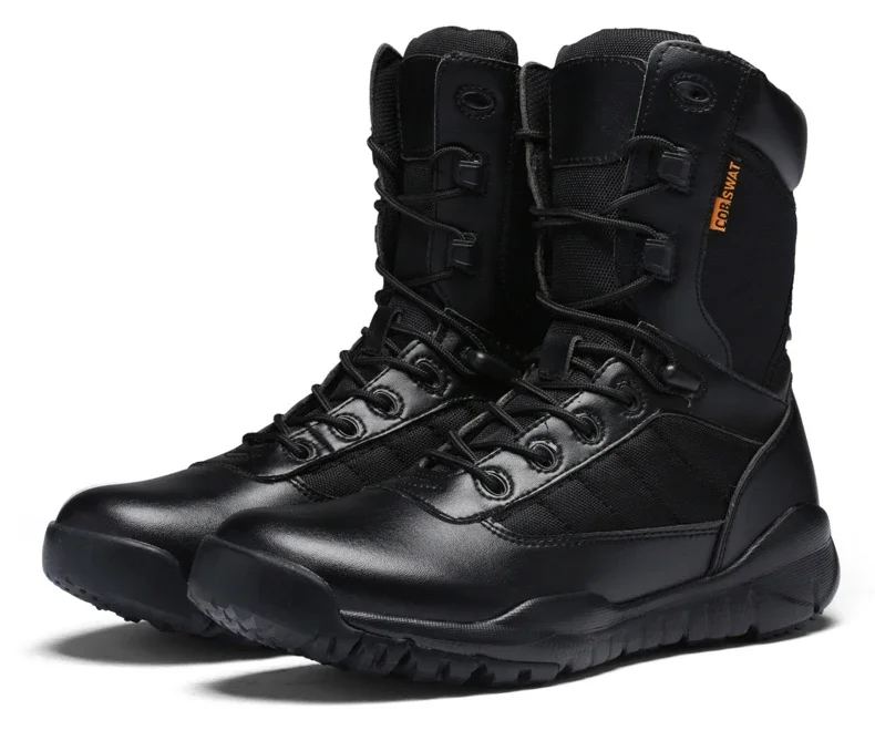 Bottes de terrain anti-collision militaires légères pour hommes, bottes d'automne noires, bottes d'automne des forces spéciales, Zapatillas Zbre