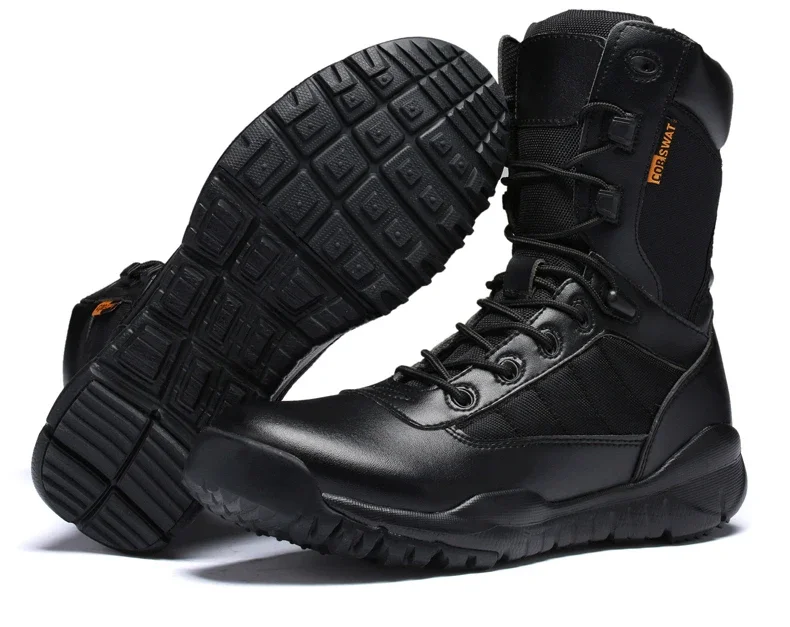 Bottes de terrain anti-collision militaires légères pour hommes, bottes d'automne noires, bottes d'automne des forces spéciales, Zapatillas Zbre