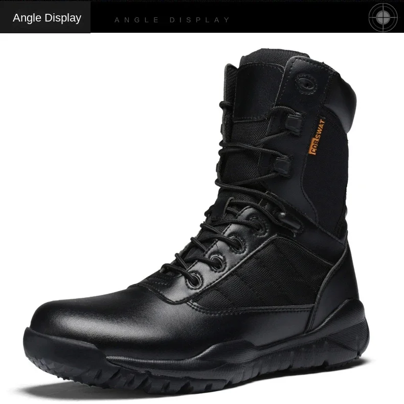 Bottes de terrain anti-collision militaires légères pour hommes, bottes d'automne noires, bottes d'automne des forces spéciales, Zapatillas Zbre