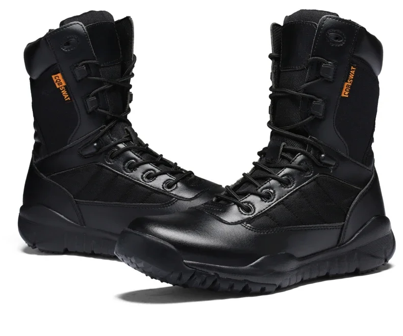 Bottes de terrain anti-collision militaires légères pour hommes, bottes d'automne noires, bottes d'automne des forces spéciales, Zapatillas Zbre