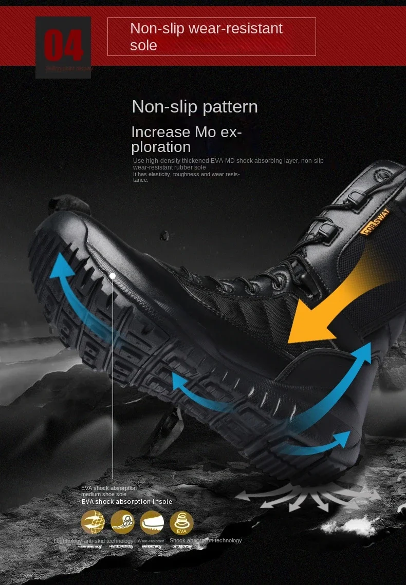 Bottes de terrain anti-collision militaires légères pour hommes, bottes d'automne noires, bottes d'automne des forces spéciales, Zapatillas Zbre