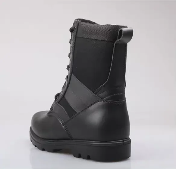 Dulskip-Bottes montantes respirantes en acier ultraléger pour hommes, chaussures de sécurité de travail, noir uni