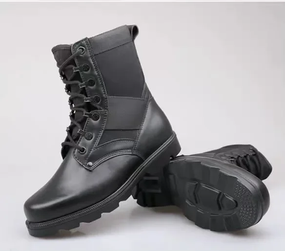 Dulskip-Bottes montantes respirantes en acier ultraléger pour hommes, chaussures de sécurité de travail, noir uni