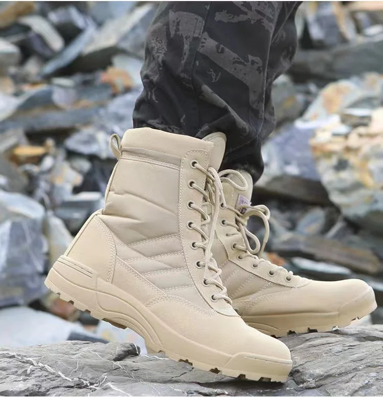 Bottes de randonnée en plein air pour hommes, chaussures de sécurité de travail, force spéciale, saut du désert, hiver