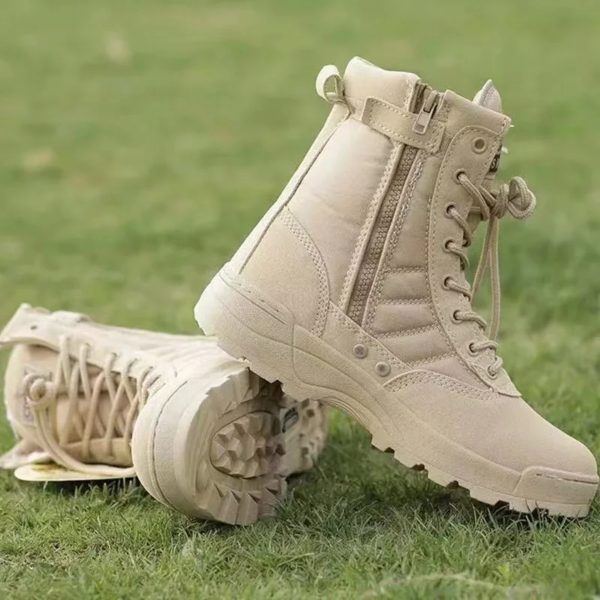 Bottes de randonnée en plein air pour hommes, chaussures de sécurité de travail, force spéciale, saut du désert, hiver – Image 4