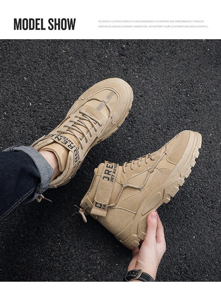 Bottes de skip militaires pour hommes, bottes de rinçage, chaussures de randonnée en plein air, légères, bottes du désert, chaussures de travail, 2024 Bottes de skip militaires pour hommes, bottes de rinçage, chaussures de randonnée en plein air, légères, bottes du désert, chaussures de travail, 2024