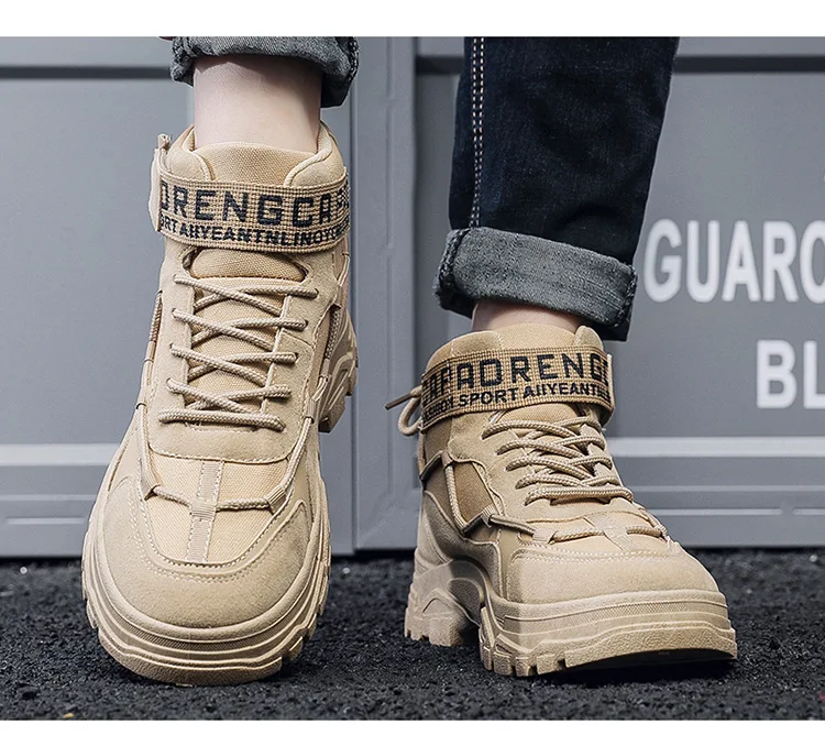 Bottes de skip militaires pour hommes, bottes de rinçage, chaussures de randonnée en plein air, légères, bottes du désert, chaussures de travail, 2024 Bottes de skip militaires pour hommes, bottes de rinçage, chaussures de randonnée en plein air, légères, bottes du désert, chaussures de travail, 2024