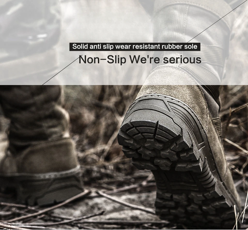 Chaussures de Randonnée et Trekking Imperméables en Nylon 1000D pour Homme, Bottes Dulskip Militaires, Cuir Fendu, Équipement Airsoft