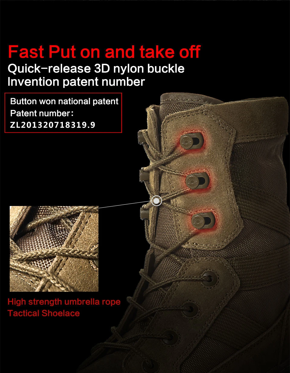 Chaussures de Randonnée et Trekking Imperméables en Nylon 1000D pour Homme, Bottes Dulskip Militaires, Cuir Fendu, Équipement Airsoft