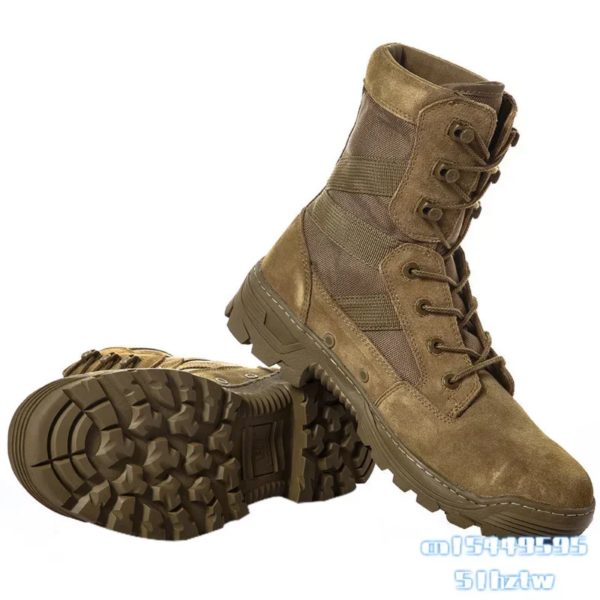 Chaussures de Randonnée et Trekking Imperméables en Nylon 1000D pour Homme, Bottes Dulskip Militaires, Cuir Fendu, Équipement Airsoft – Image 3