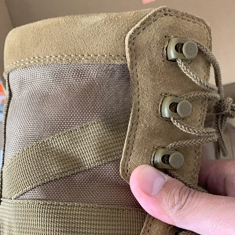 Chaussures de Randonnée et Trekking Imperméables en Nylon 1000D pour Homme, Bottes Dulskip Militaires, Cuir Fendu, Équipement Airsoft