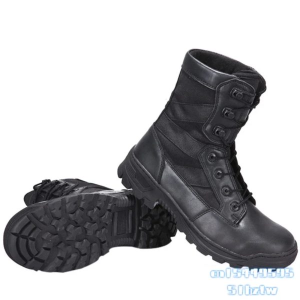 Chaussures de Randonnée et Trekking Imperméables en Nylon 1000D pour Homme, Bottes Dulskip Militaires, Cuir Fendu, Équipement Airsoft – Image 4