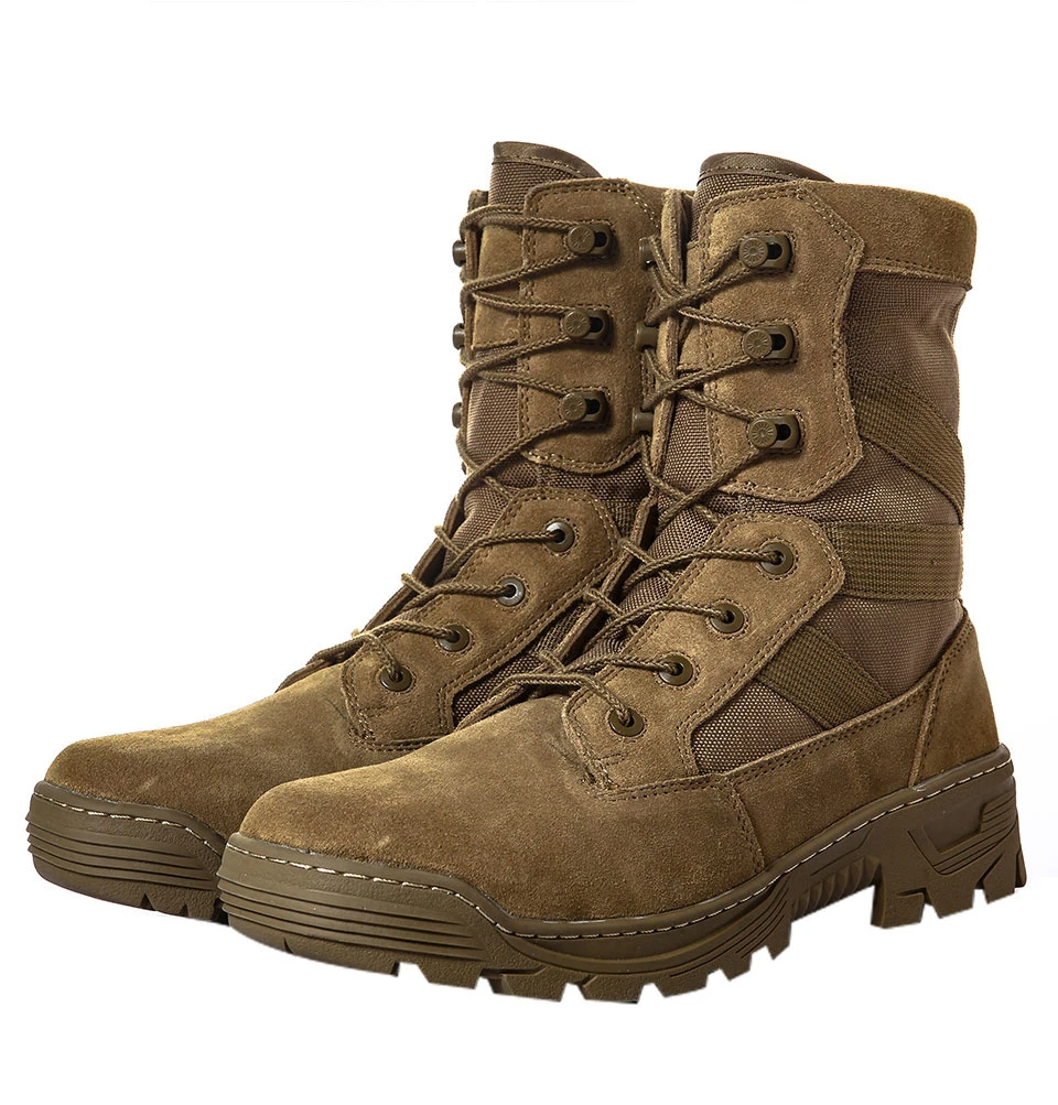 Chaussures de Randonnée et Trekking Imperméables en Nylon 1000D pour Homme, Bottes Dulskip Militaires, Cuir Fendu, Équipement Airsoft