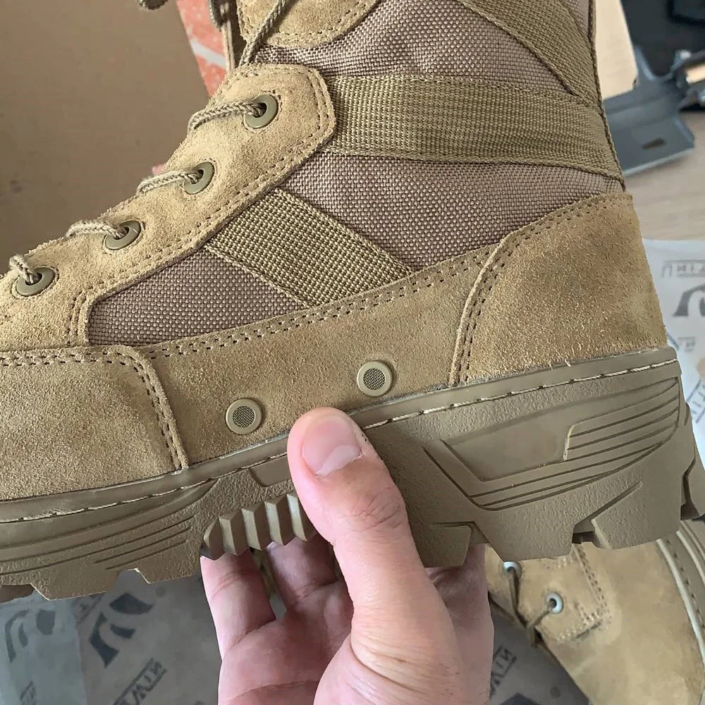 Chaussures de Randonnée et Trekking Imperméables en Nylon 1000D pour Homme, Bottes Dulskip Militaires, Cuir Fendu, Équipement Airsoft