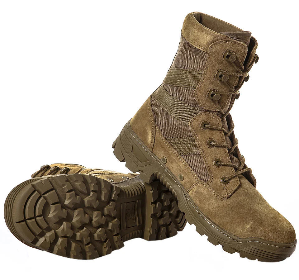 Chaussures de Randonnée et Trekking Imperméables en Nylon 1000D pour Homme, Bottes Dulskip Militaires, Cuir Fendu, Équipement Airsoft