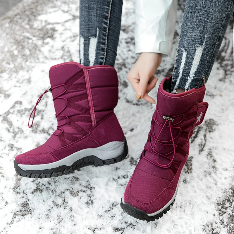 DulMilitary-Bottes hautes de neige chaudes pour hommes et femmes, baskets de sport décontractées, randonnée, rinçage, extérieur, designer, hiver, 36-46