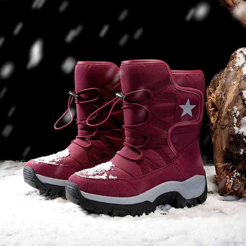 DulMilitary-Bottes hautes de neige chaudes pour hommes et femmes, baskets de sport décontractées, randonnée, rinçage, extérieur, designer, hiver, 36-46