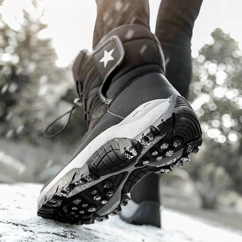 DulMilitary-Bottes hautes de neige chaudes pour hommes et femmes, baskets de sport décontractées, randonnée, rinçage, extérieur, designer, hiver, 36-46