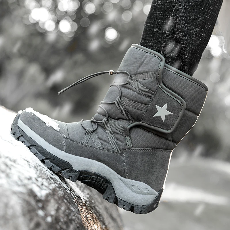 DulMilitary-Bottes hautes de neige chaudes pour hommes et femmes, baskets de sport décontractées, randonnée, rinçage, extérieur, designer, hiver, 36-46