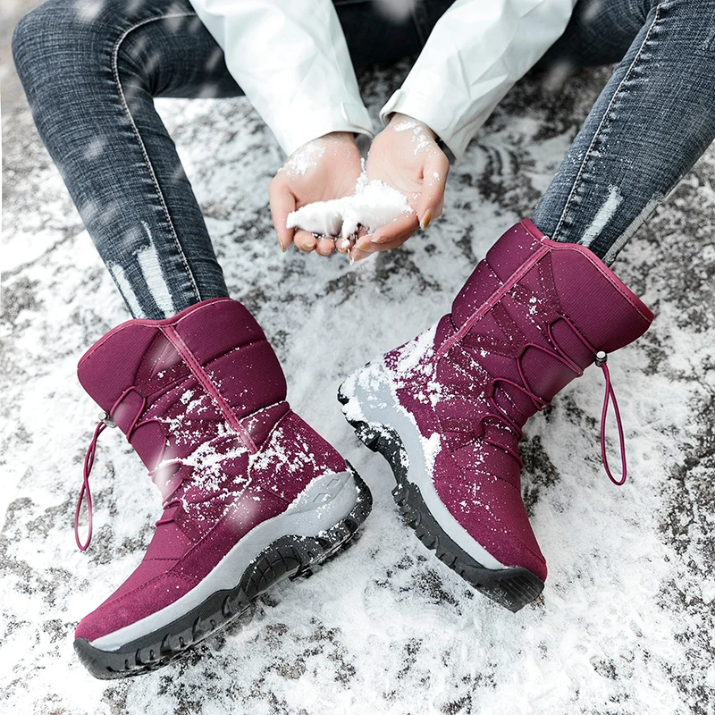 DulMilitary-Bottes hautes de neige chaudes pour hommes et femmes, baskets de sport décontractées, randonnée, rinçage, extérieur, designer, hiver, 36-46