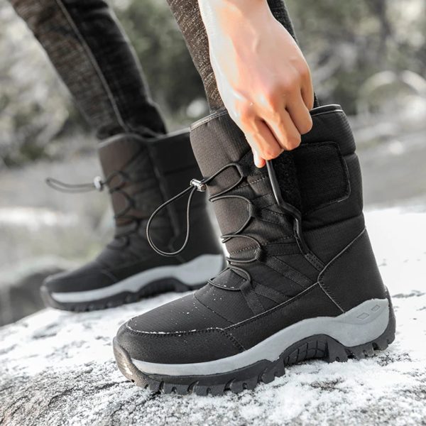 DulMilitary-Bottes hautes de neige chaudes pour hommes et femmes, baskets de sport décontractées, randonnée, rinçage, extérieur, designer, hiver, 36-46 – Image 3
