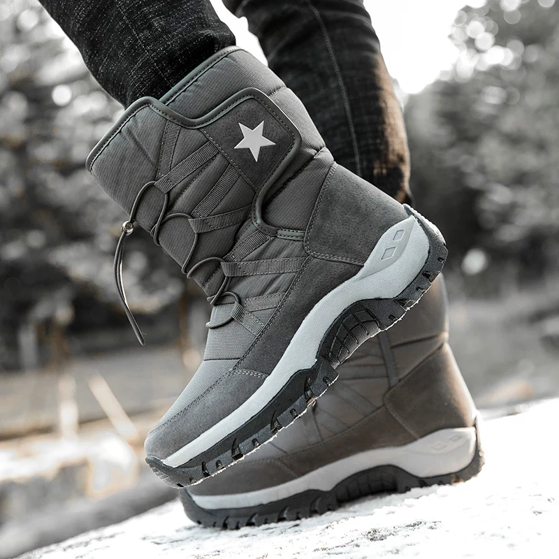 DulMilitary-Bottes hautes de neige chaudes pour hommes et femmes, baskets de sport décontractées, randonnée, rinçage, extérieur, designer, hiver, 36-46