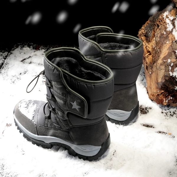 DulMilitary-Bottes hautes de neige chaudes pour hommes et femmes, baskets de sport décontractées, randonnée, rinçage, extérieur, designer, hiver, 36-46 – Image 5
