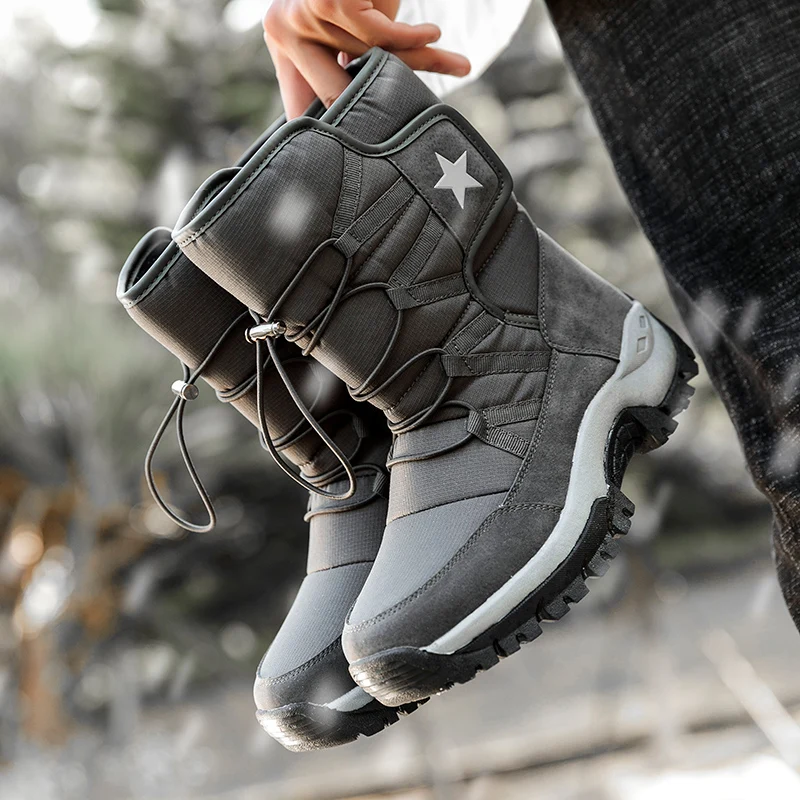 DulMilitary-Bottes hautes de neige chaudes pour hommes et femmes, baskets de sport décontractées, randonnée, rinçage, extérieur, designer, hiver, 36-46