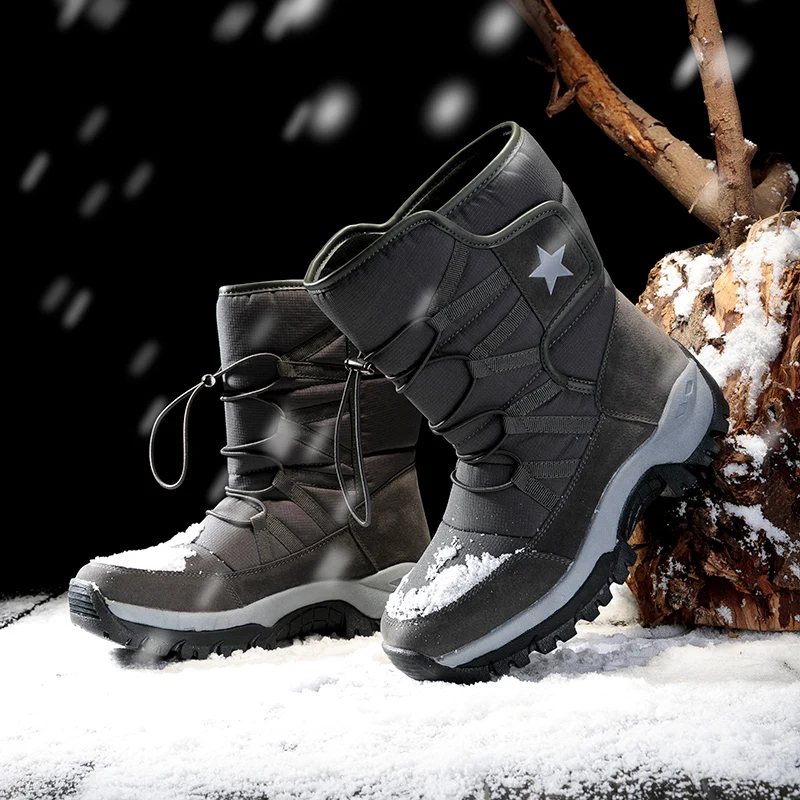 DulMilitary-Bottes hautes de neige chaudes pour hommes et femmes, baskets de sport décontractées, randonnée, rinçage, extérieur, designer, hiver, 36-46