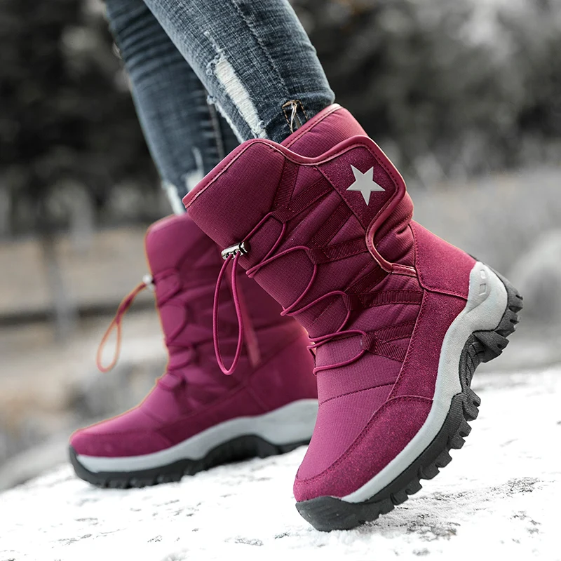 DulMilitary-Bottes hautes de neige chaudes pour hommes et femmes, baskets de sport décontractées, randonnée, rinçage, extérieur, designer, hiver, 36-46