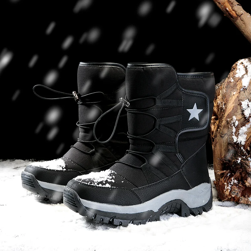 DulMilitary-Bottes hautes de neige chaudes pour hommes et femmes, baskets de sport décontractées, randonnée, rinçage, extérieur, designer, hiver, 36-46