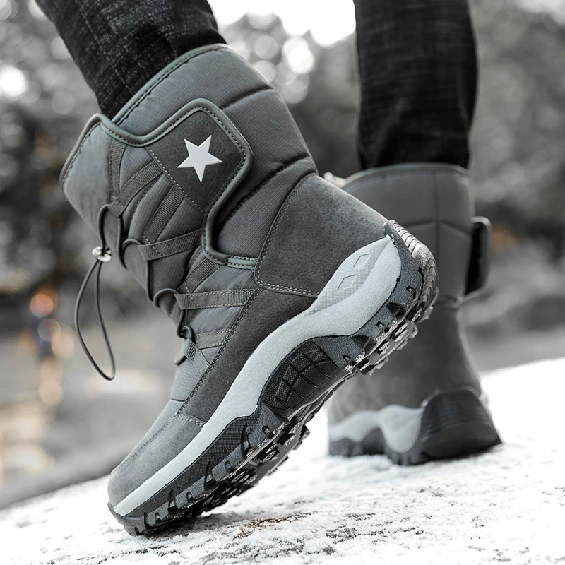 DulMilitary-Bottes hautes de neige chaudes pour hommes et femmes, baskets de sport décontractées, randonnée, rinçage, extérieur, designer, hiver, 36-46