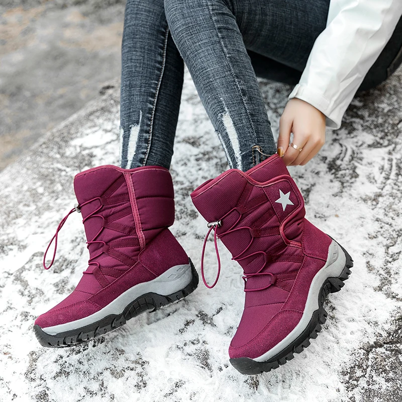 DulMilitary-Bottes hautes de neige chaudes pour hommes et femmes, baskets de sport décontractées, randonnée, rinçage, extérieur, designer, hiver, 36-46
