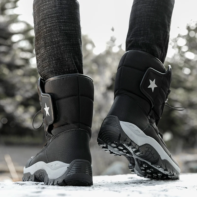 DulMilitary-Bottes hautes de neige chaudes pour hommes et femmes, baskets de sport décontractées, randonnée, rinçage, extérieur, designer, hiver, 36-46