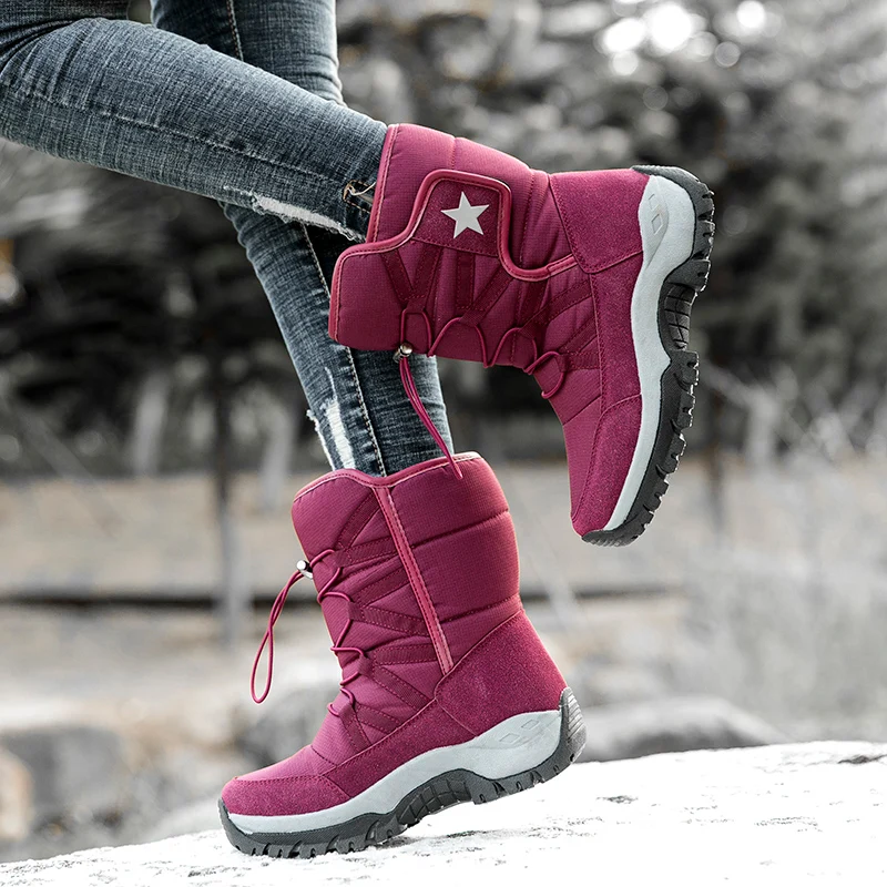 DulMilitary-Bottes hautes de neige chaudes pour hommes et femmes, baskets de sport décontractées, randonnée, rinçage, extérieur, designer, hiver, 36-46