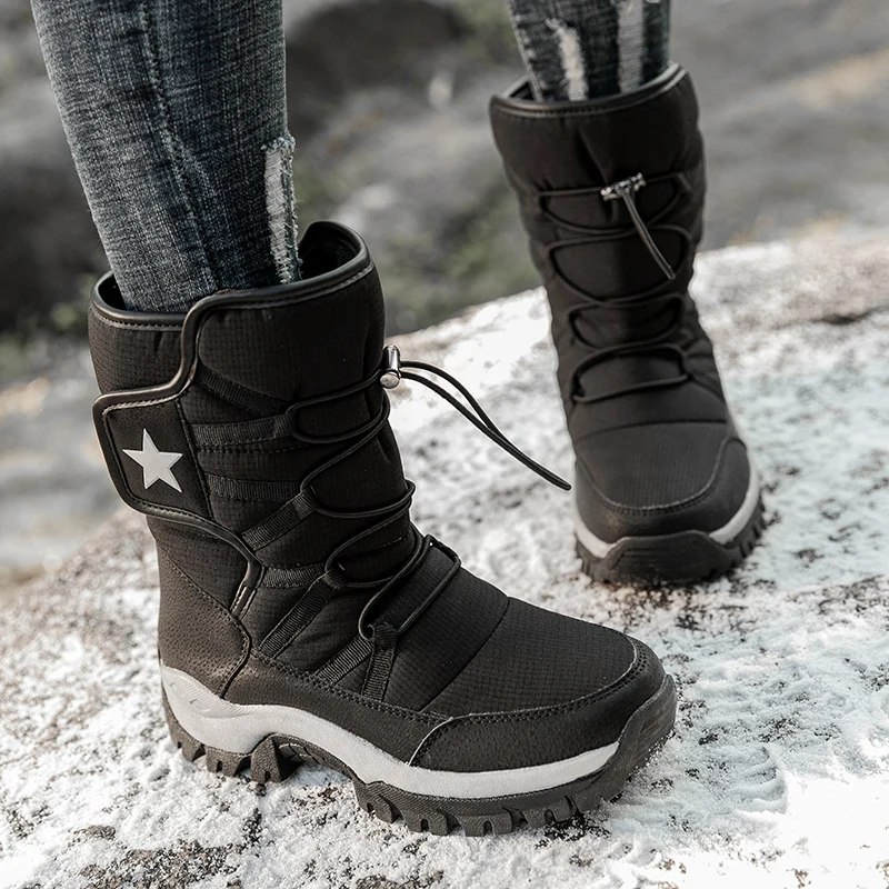 DulMilitary-Bottes hautes de neige chaudes pour hommes et femmes, baskets de sport décontractées, randonnée, rinçage, extérieur, designer, hiver, 36-46