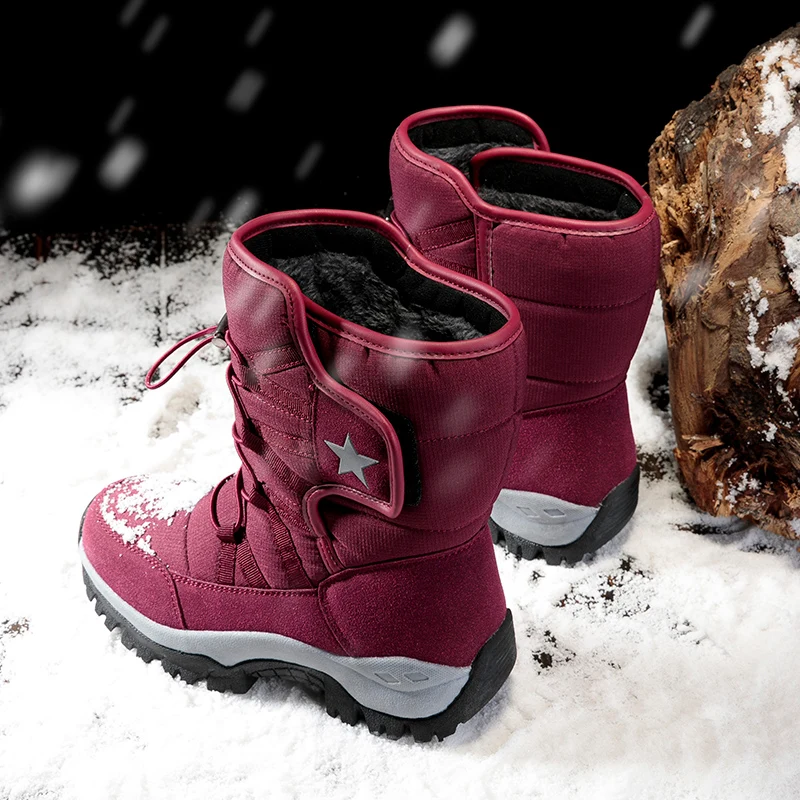 DulMilitary-Bottes hautes de neige chaudes pour hommes et femmes, baskets de sport décontractées, randonnée, rinçage, extérieur, designer, hiver, 36-46