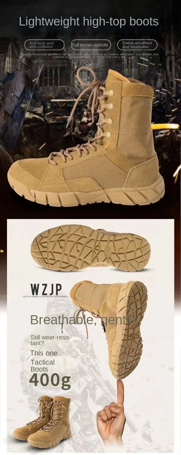 Bottes légères anti-collision pour homme, chaussures d'entraînement à lacets, imperméables, respirantes, randonnée en plein air
