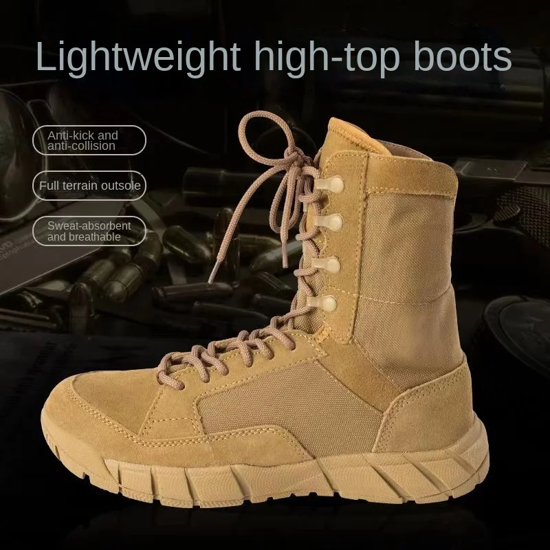 Bottes légères anti-collision pour homme, chaussures d'entraînement à lacets, imperméables, respirantes, randonnée en plein air