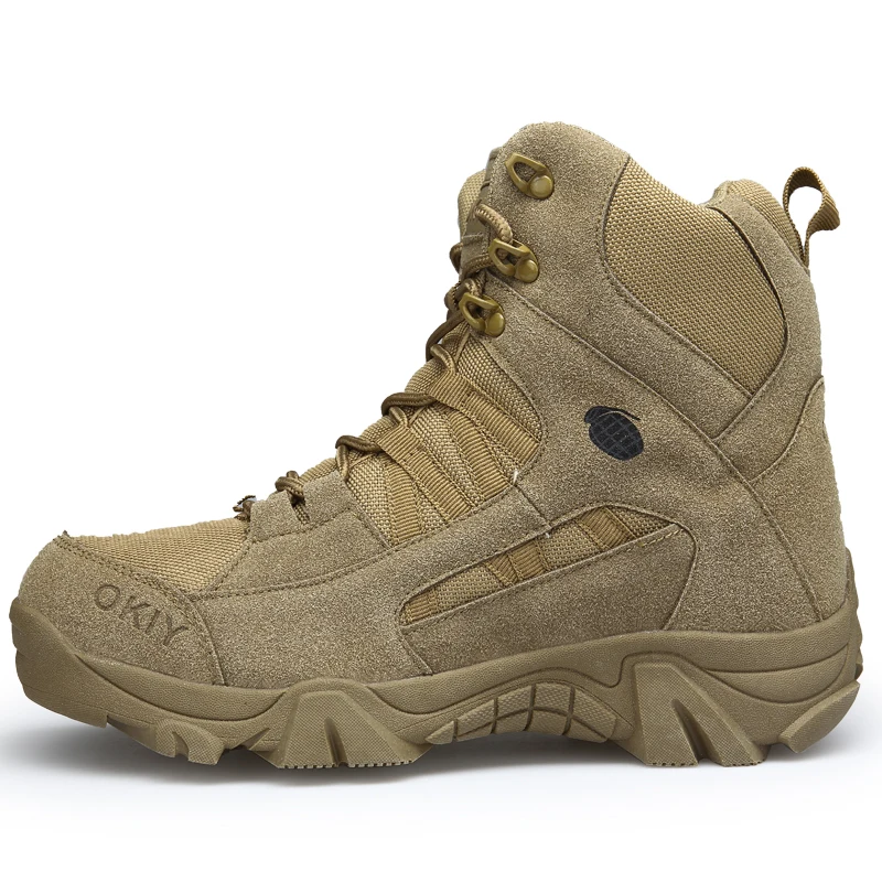 Bottines militaires décontractées pour hommes, chaussures de sécurité à plate-forme de Combat tactique, de l'armée, de randonnée, de travail