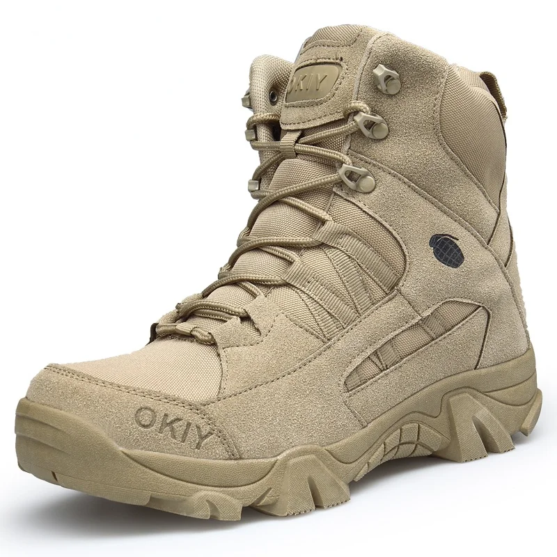Bottines militaires décontractées pour hommes, chaussures de sécurité à plate-forme de Combat tactique, de l'armée, de randonnée, de travail