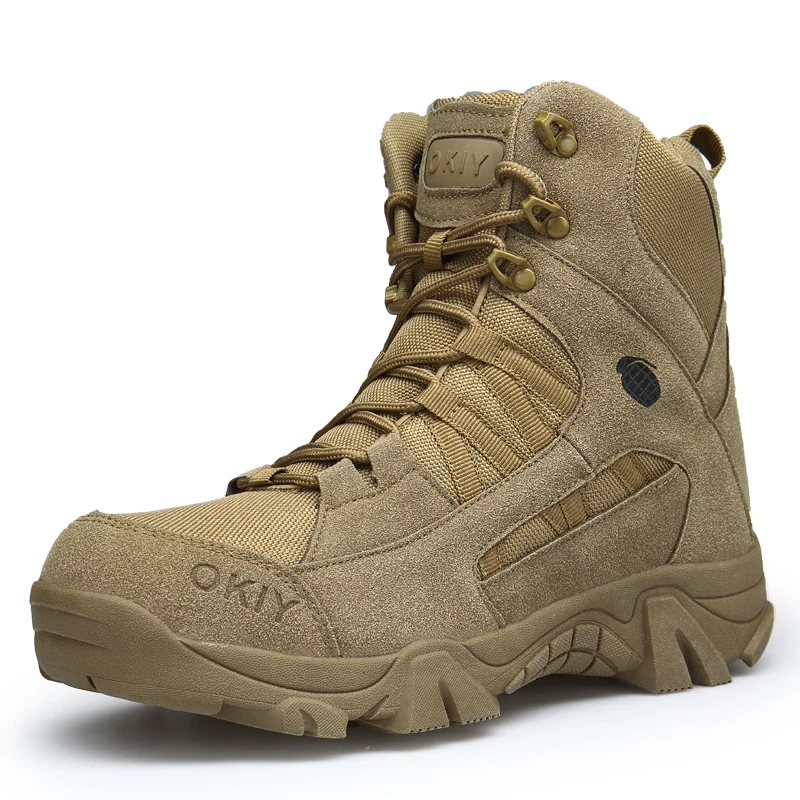 Bottines militaires décontractées pour hommes, chaussures de sécurité à plate-forme de Combat tactique, de l'armée, de randonnée, de travail
