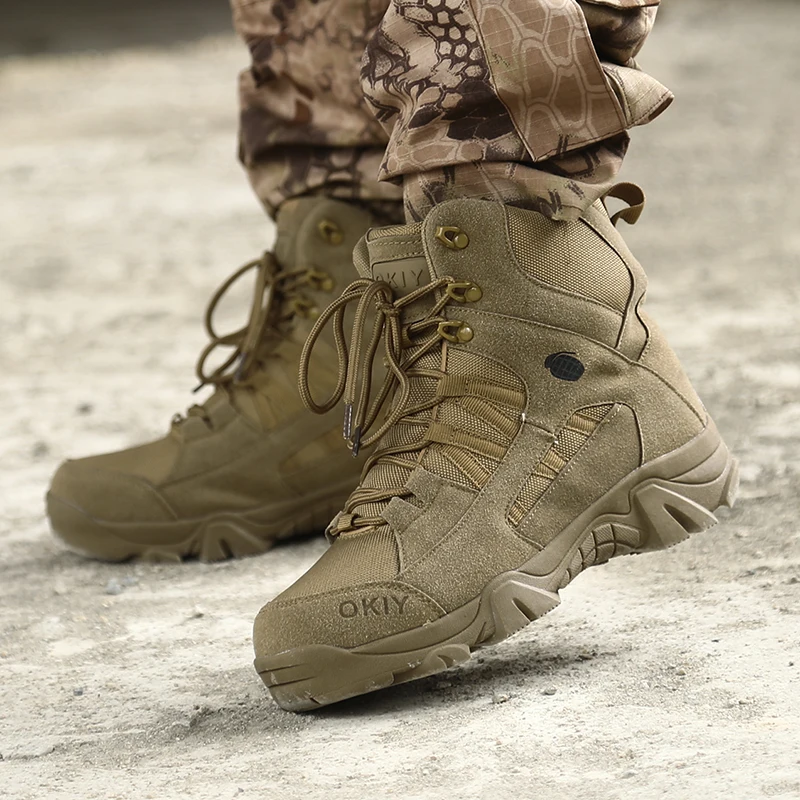 Bottines militaires décontractées pour hommes, chaussures de sécurité à plate-forme de Combat tactique, de l'armée, de randonnée, de travail