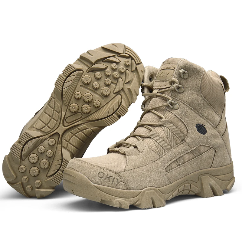 Bottines militaires décontractées pour hommes, chaussures de sécurité à plate-forme de Combat tactique, de l'armée, de randonnée, de travail